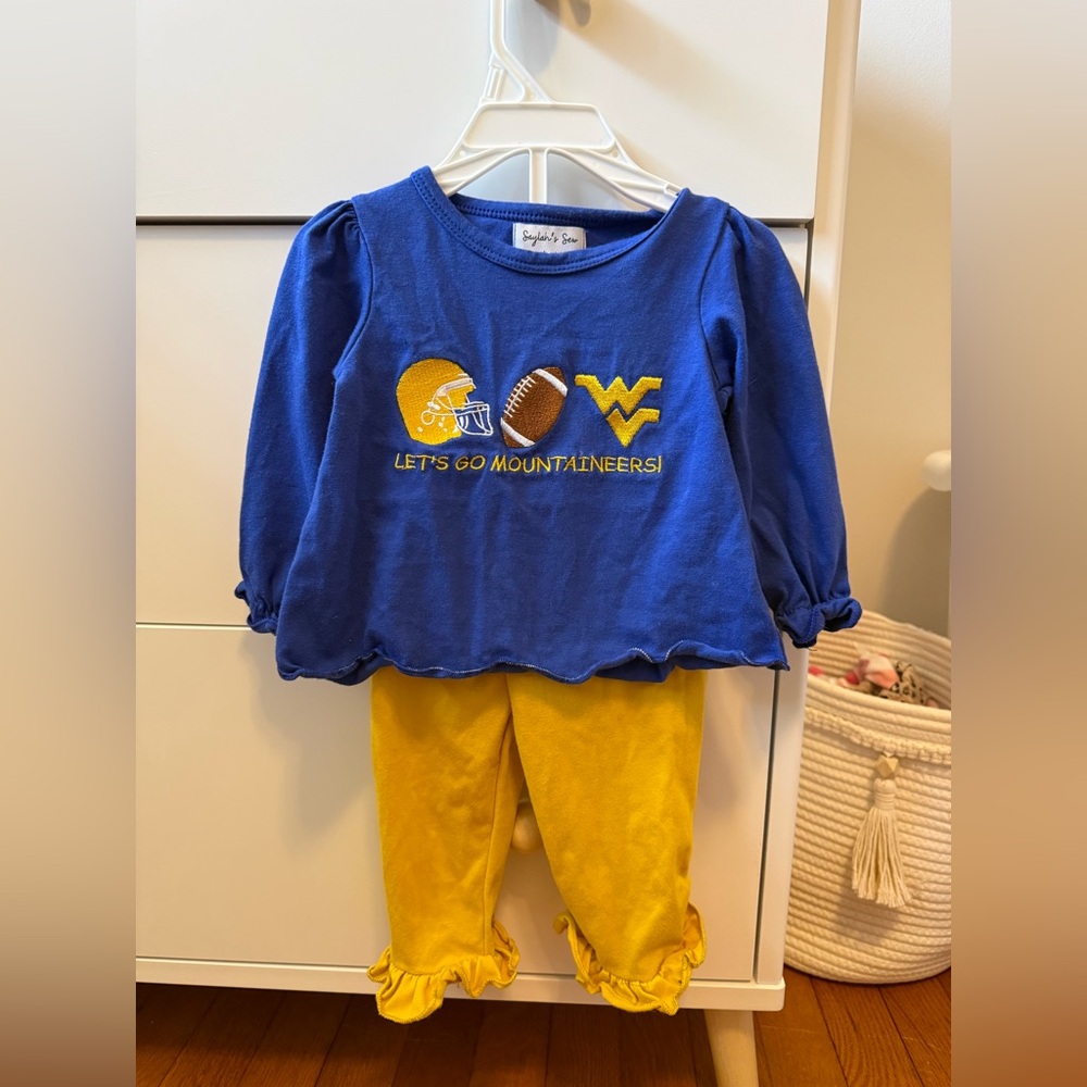 Saylah’s Sew Sweet Stitches WV Mountaineers embroidered set